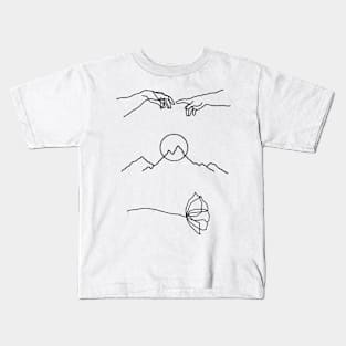 minimal line art pack Kids T-Shirt